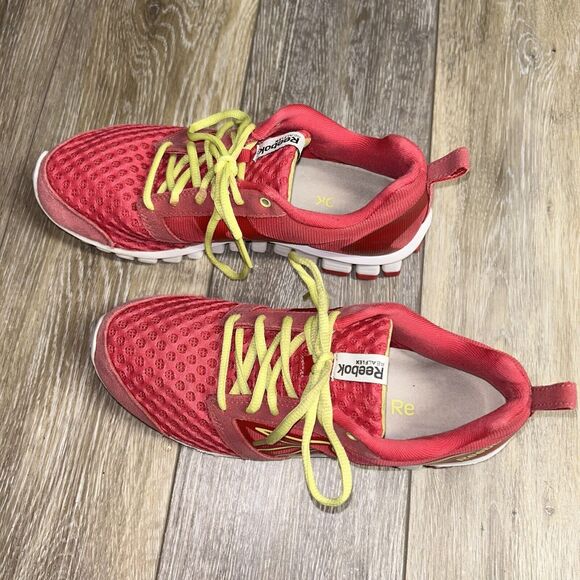 Reebok Womens US Size 7.5 Realflex Scream 2.0 V45149 Pink Yellow Running Shoes - Picture 6 of 12